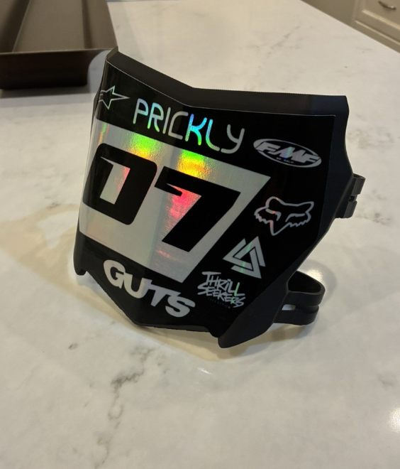 Motocutz plate and decal combo